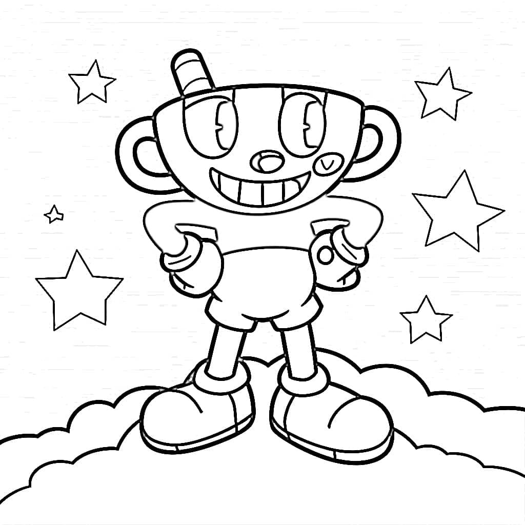 Skriv ut Cuphead fargelegging