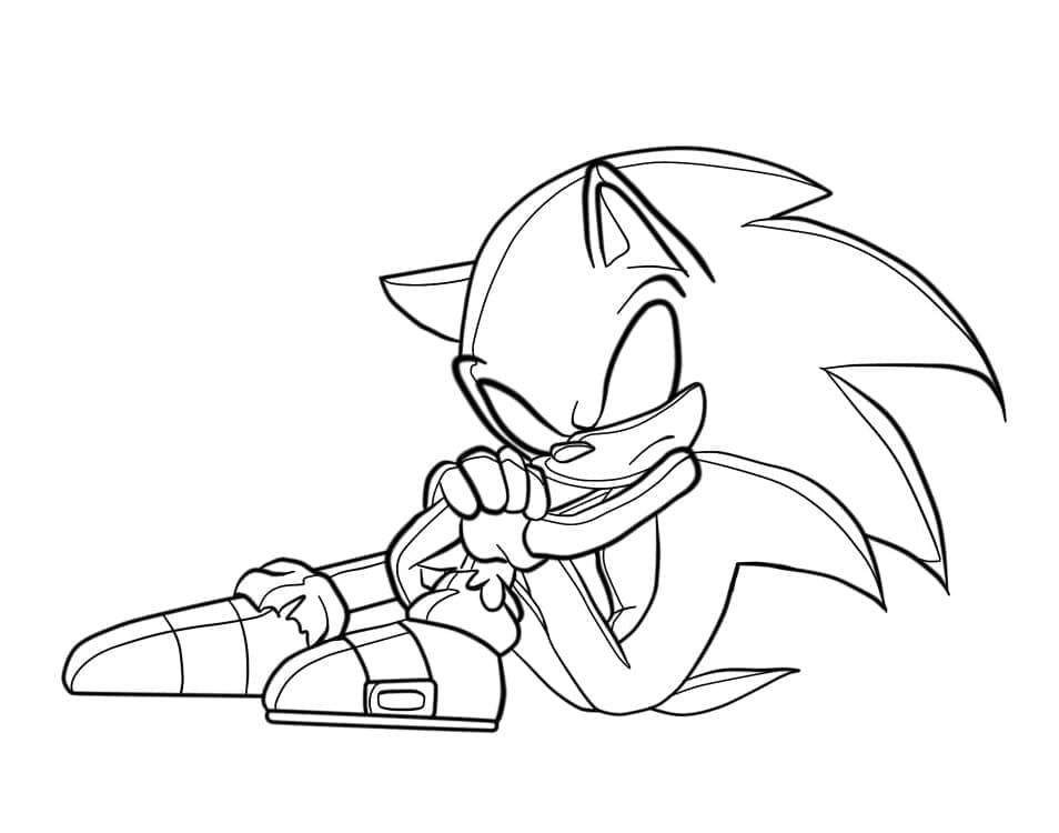 Skriv ut Dark Sonic fargelegging