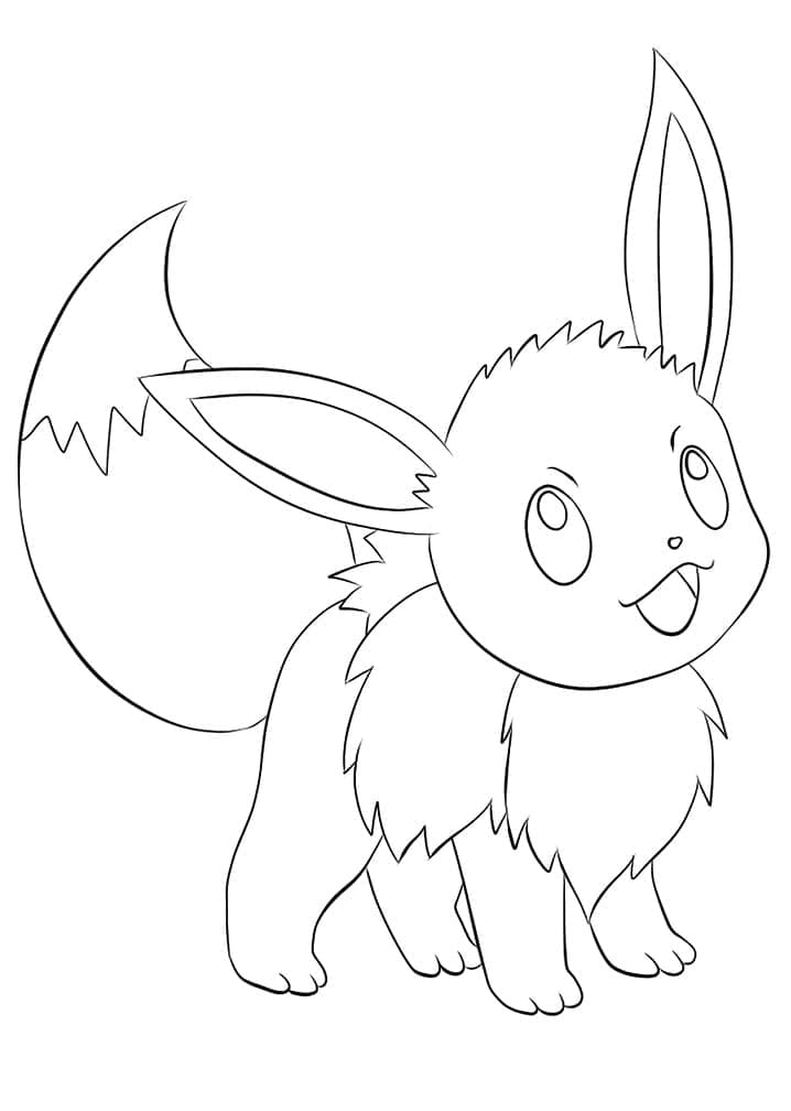 Skriv ut Eevee fargelegging