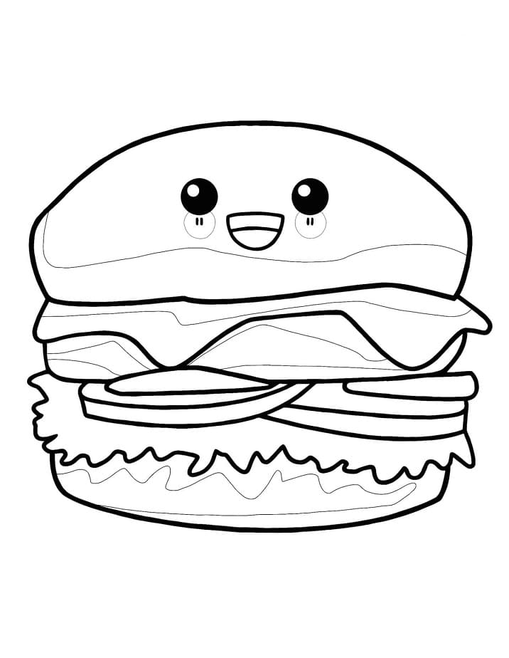 Skriv ut Hamburger fargelegging
