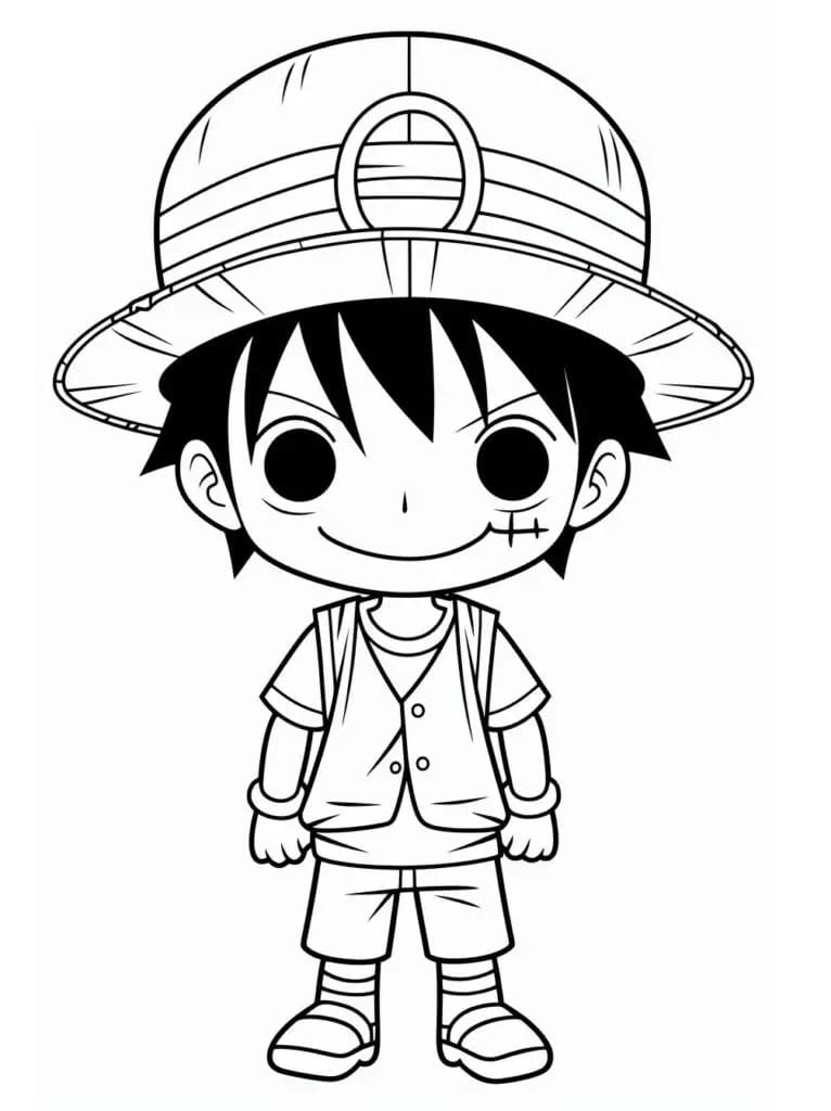 Skriv ut Luffy fargelegging