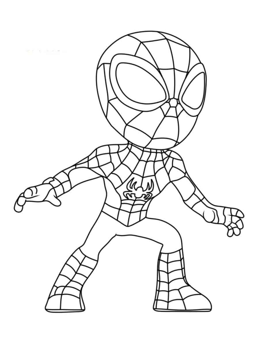 Skriv ut Spidey fargelegging