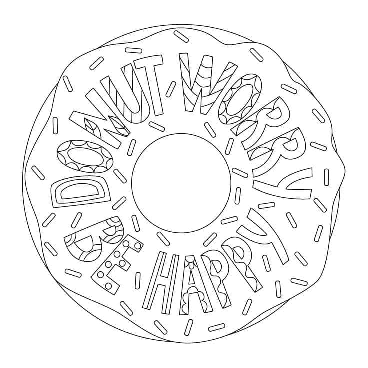 Søt donut fargelegging