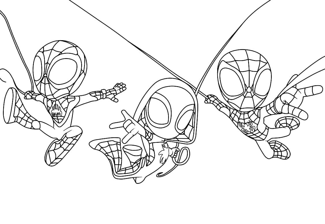 Spidey Utskrivbar for Barn fargelegging