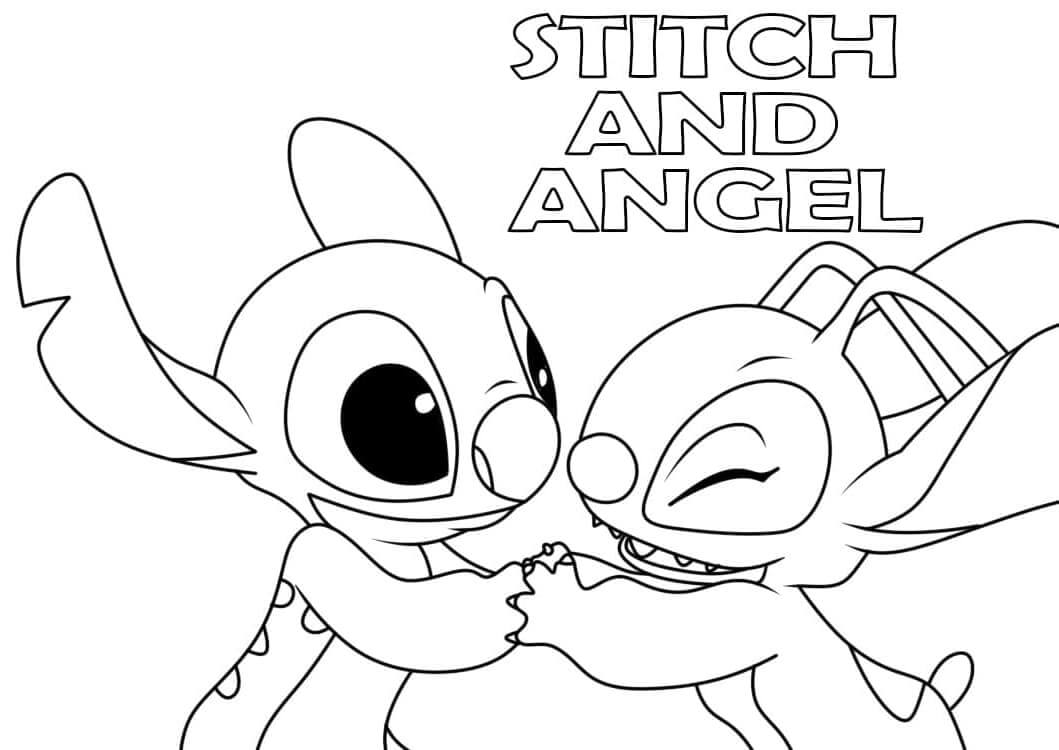Stitch og Angel Bilde fargelegging