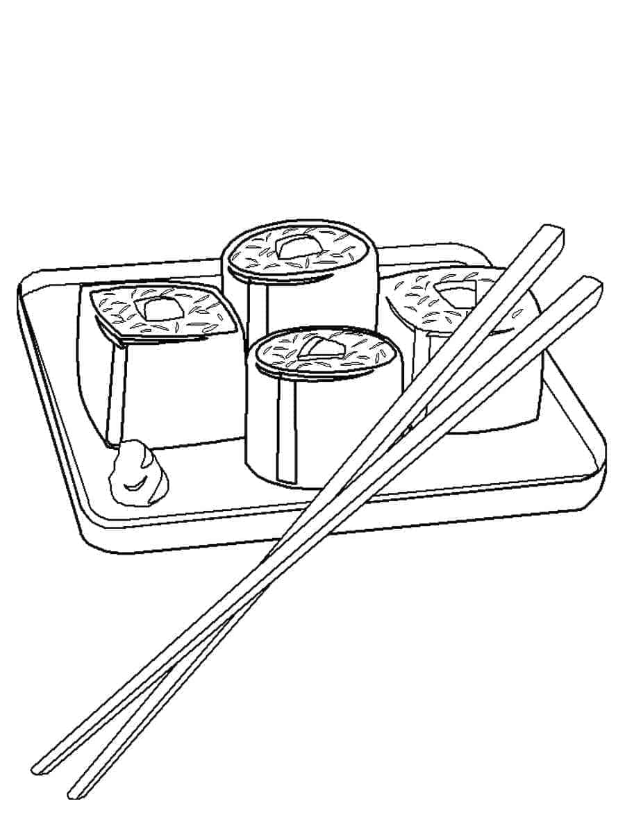 Sushi helt gratis fargelegging