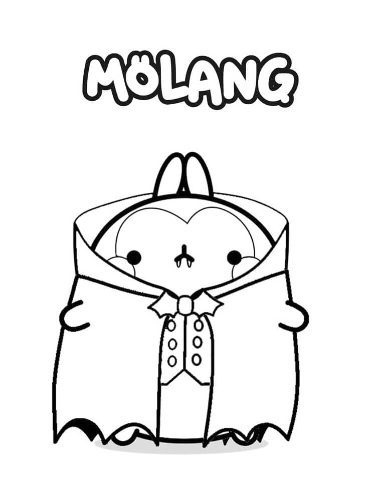 Tegneserie Molang fargelegging