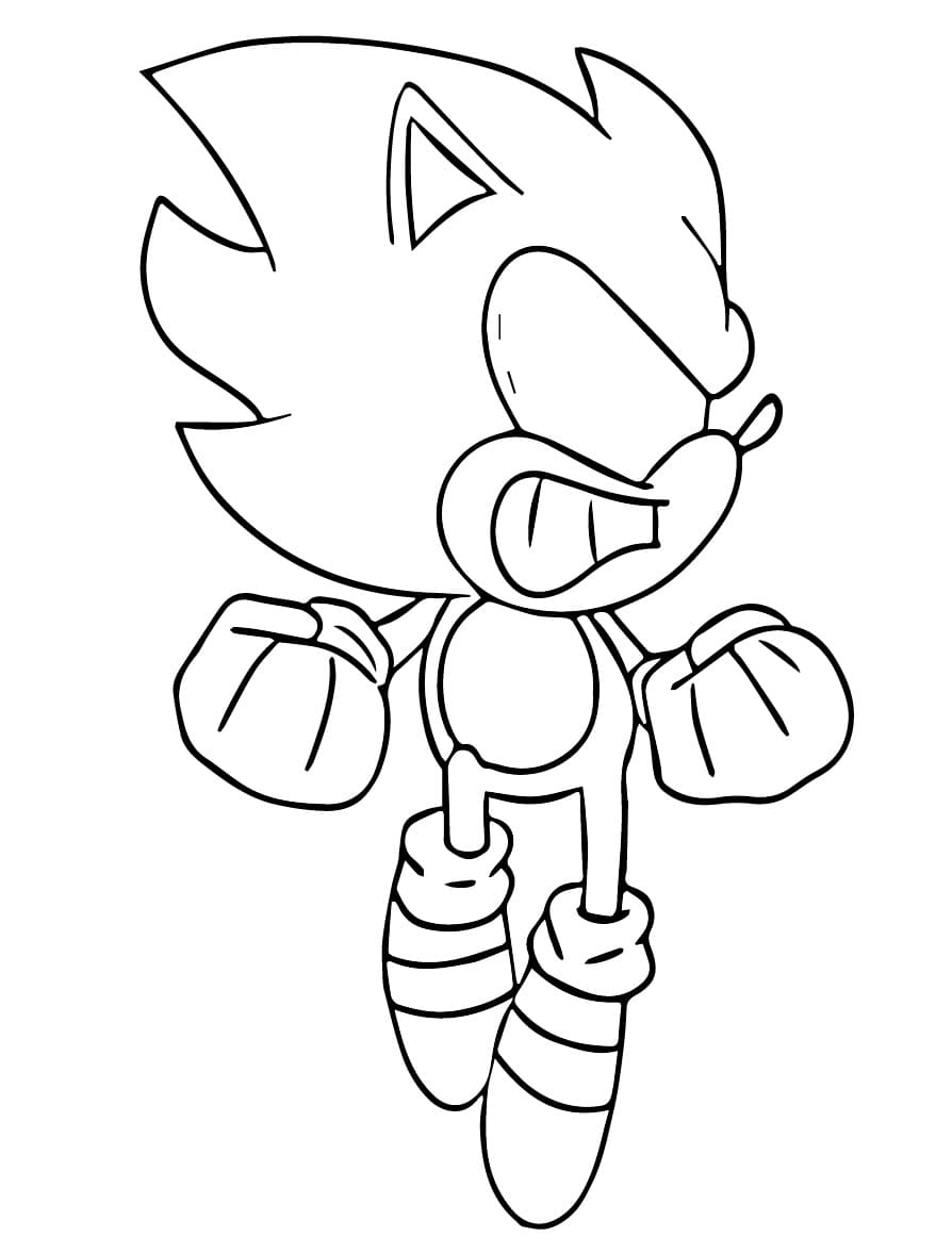 Utskrivbar Dark Sonic Bilde for Barn fargelegging