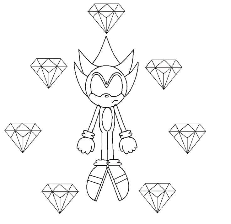 Utskrivbar Dark Sonic Bilde fargelegging