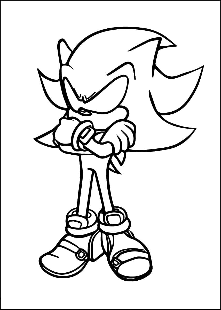 Utskrivbar Dark Sonic fargelegging