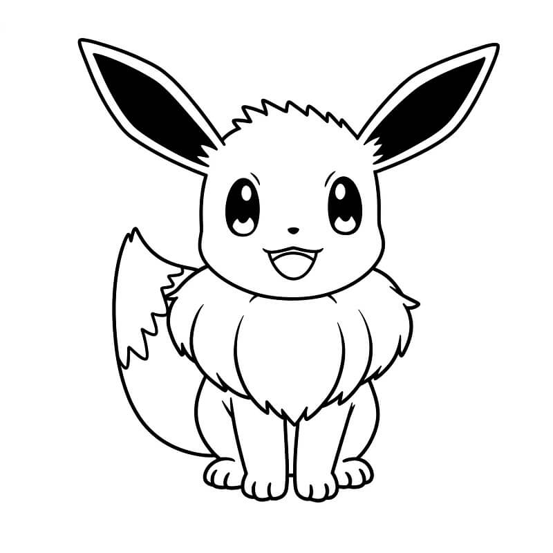 Utskrivbar Eevee Bilde for Barn fargelegging