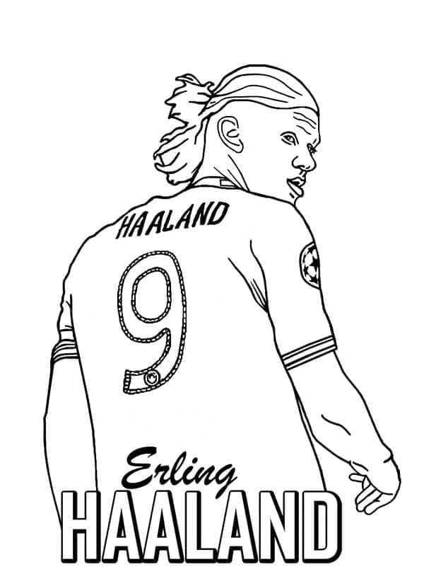 Utskrivbar Erling Haaland Bilde fargelegging