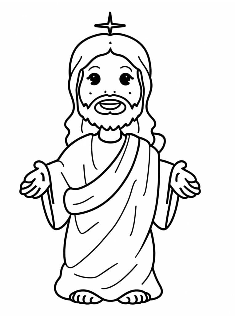 Utskrivbar Gratis Jesus fargelegging