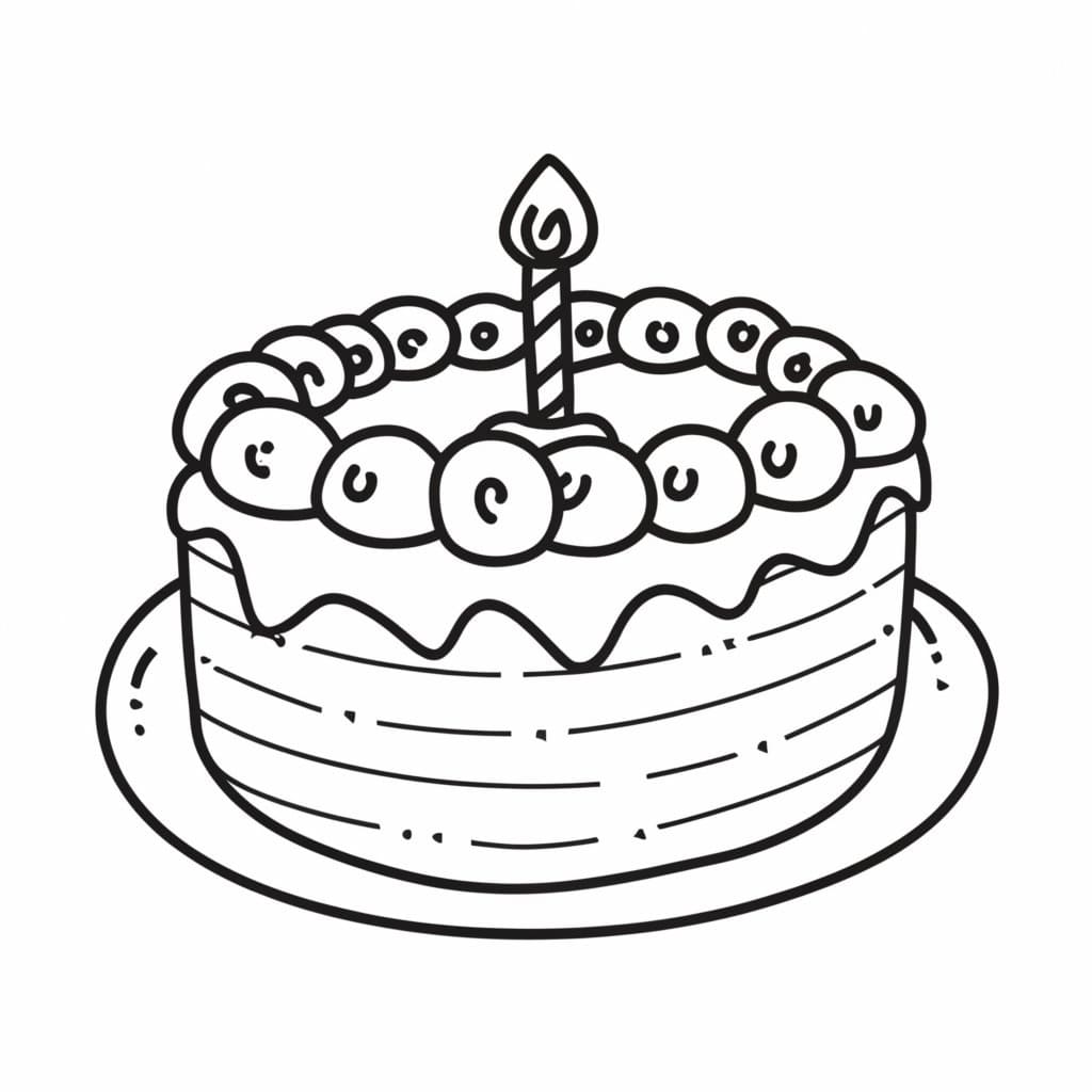 Utskrivbar Gratis Kake fargelegging