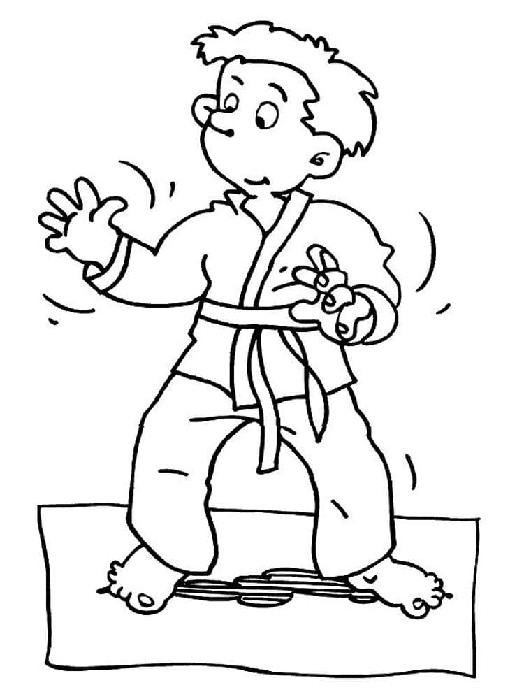 Utskrivbar Gratis Karate fargelegging