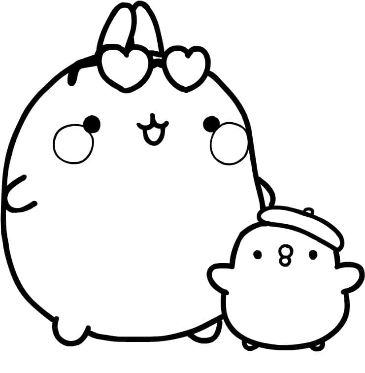 Utskrivbar Gratis Molang fargelegging