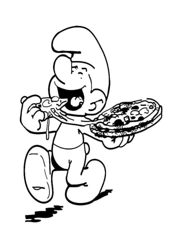 Utskrivbar Gratis Pizza fargelegging