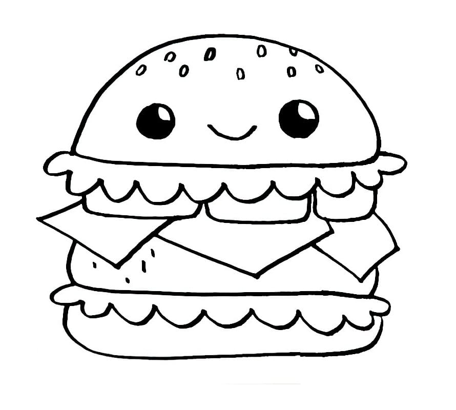 Utskrivbar Hamburger fargelegging