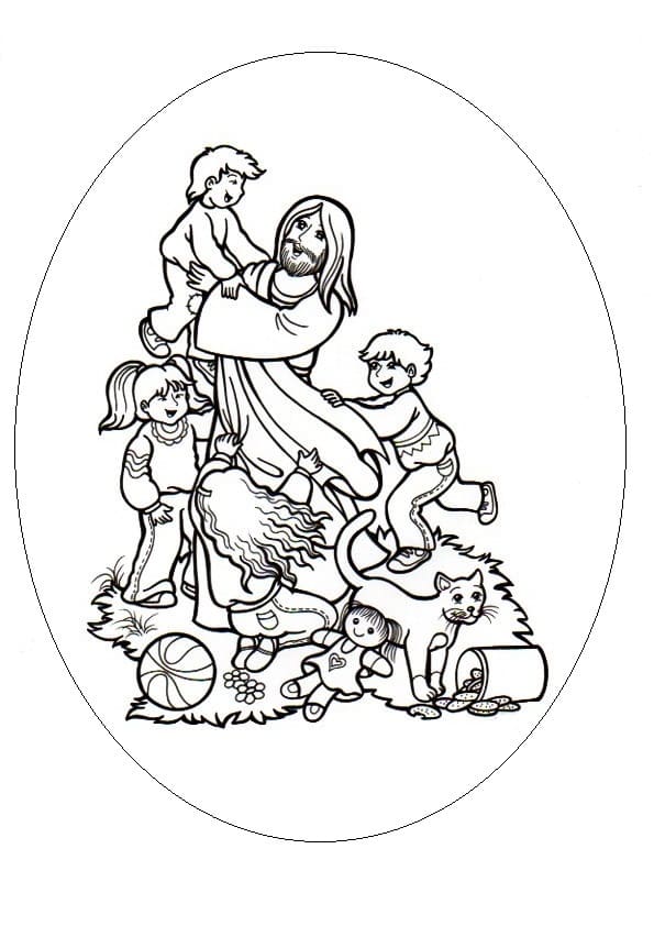Utskrivbar Jesus Bilde fargelegging