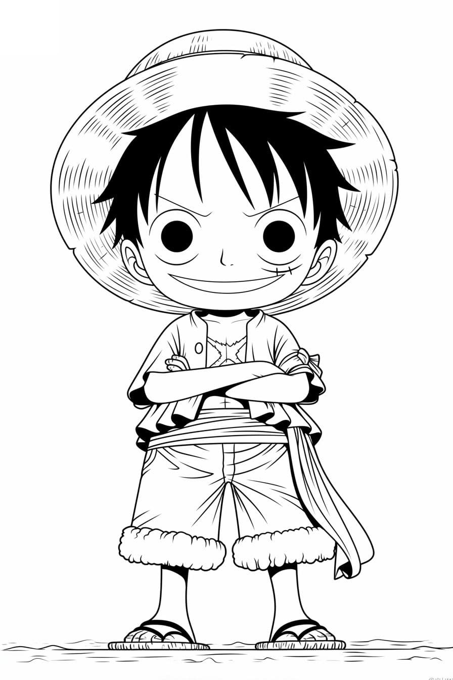 Utskrivbar Luffy fargelegging
