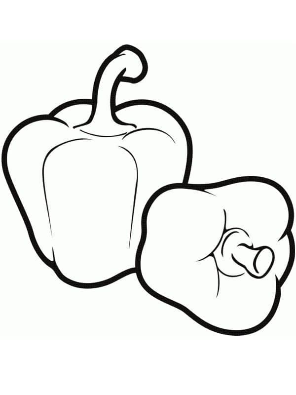 Utskrivbar Paprika Bilde for Barn fargelegging