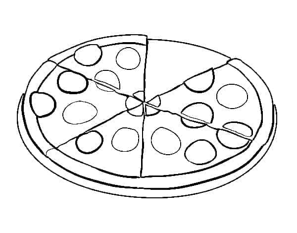 Utskrivbar Pizza Bilde for Barn fargelegging