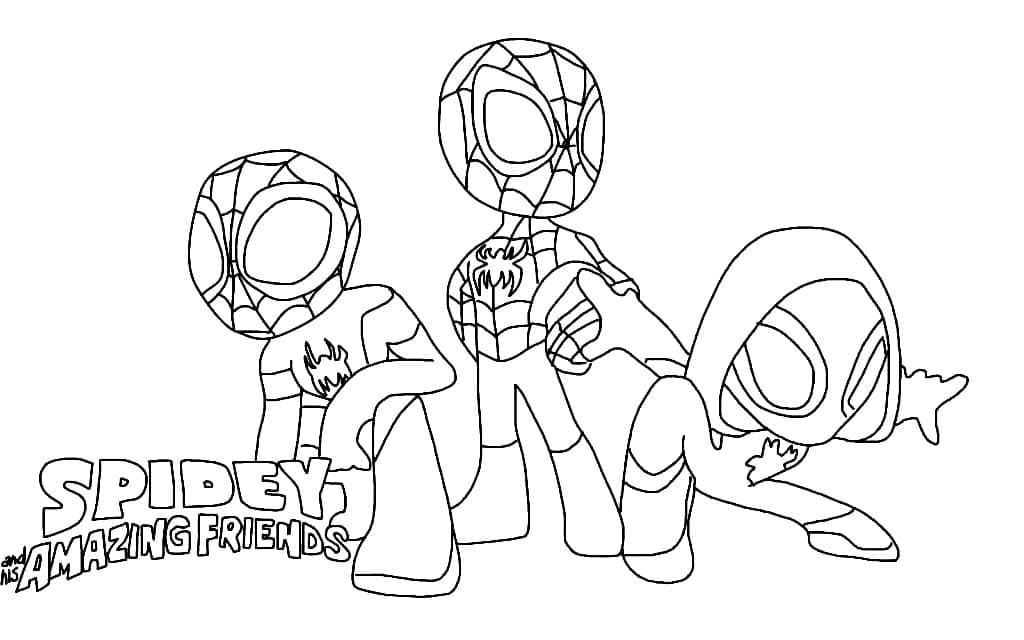 Utskrivbar Spidey fargelegging