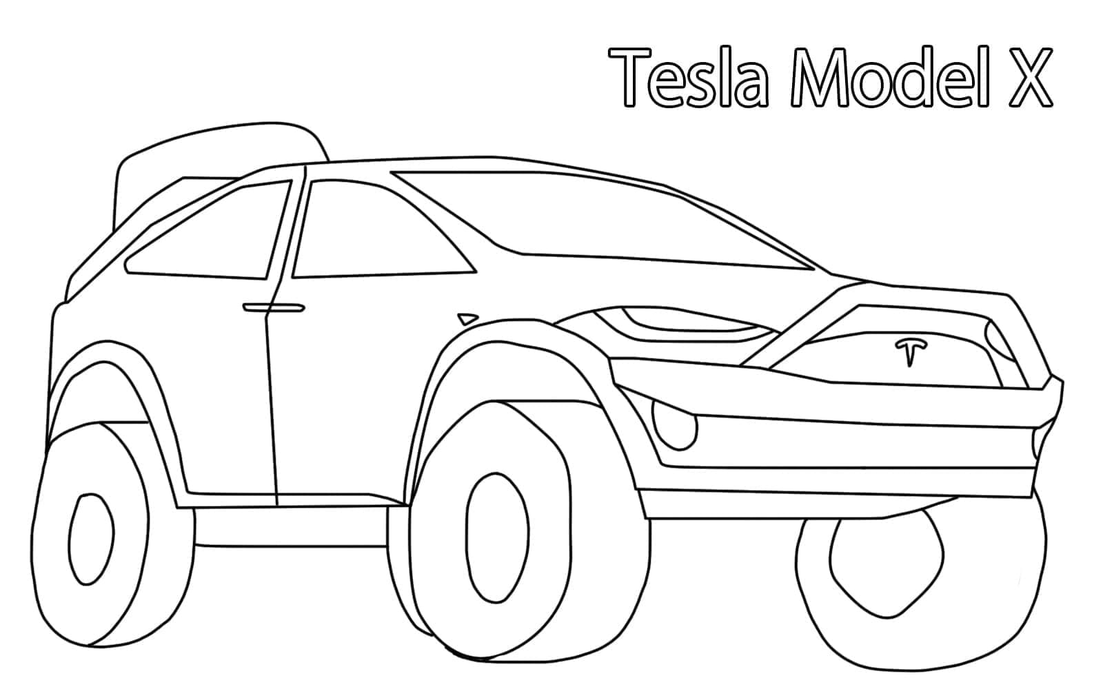 Utskrivbar Tesla Bilde fargelegging