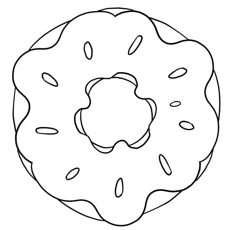 Utskrivbar gratis donut fargelegging