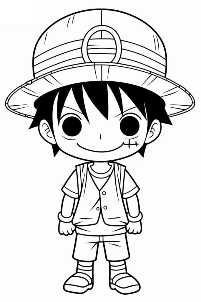 Veldig Søt Luffy fargelegging
