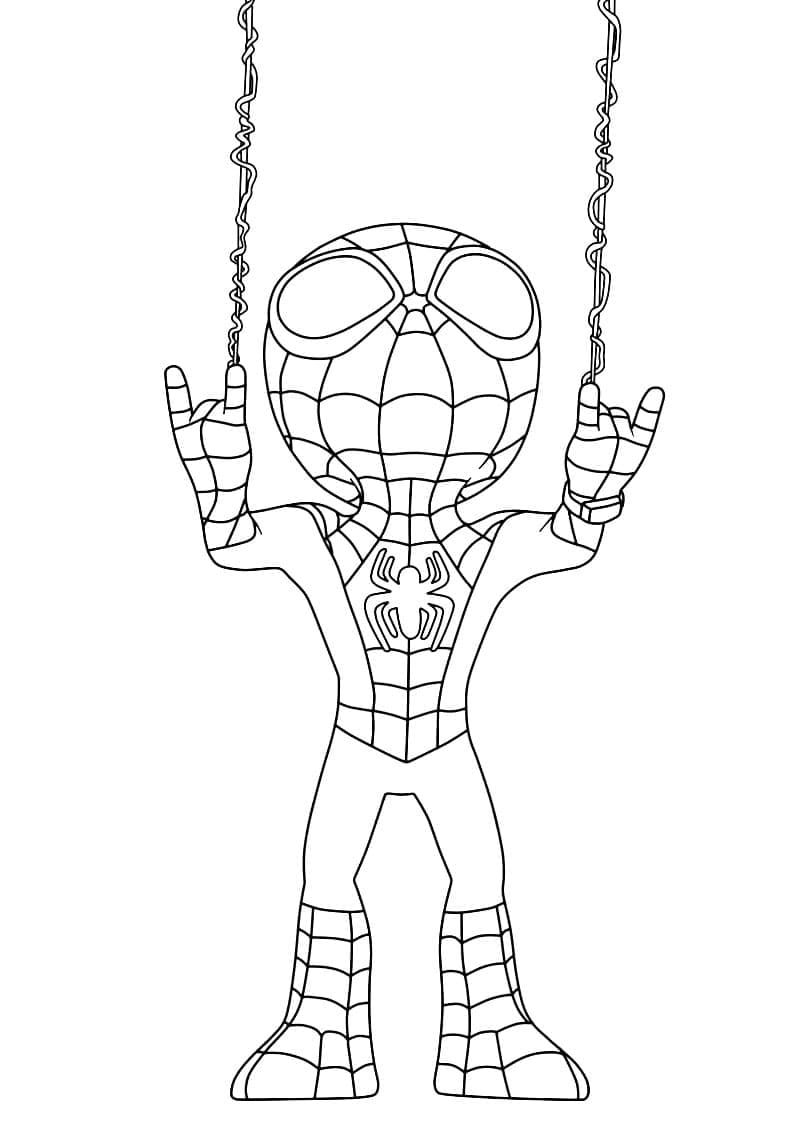 Veldig Søt Spidey fargelegging