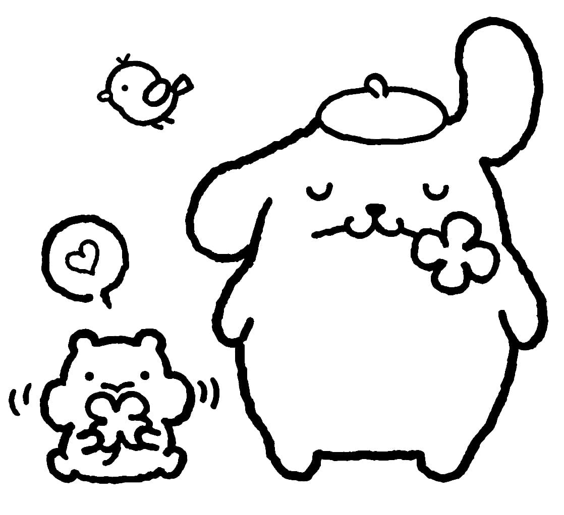Animert Pompompurin fargelegging