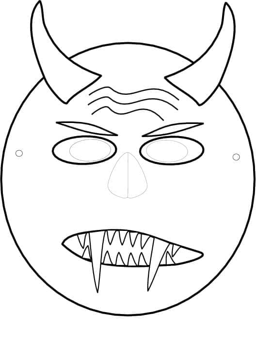 Basisk Halloween Maske fargelegging