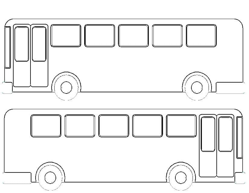 Buss Uten Kostnad Bilde fargelegging