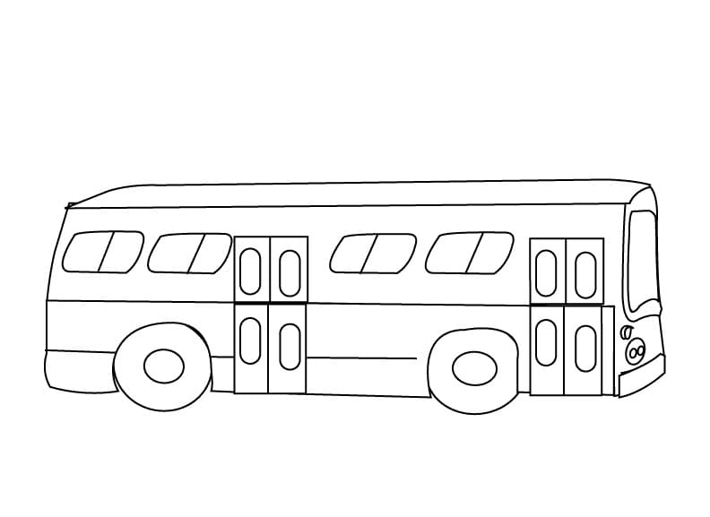 Buss Utskriftbart Bilde fargelegging