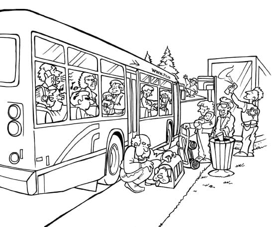 Buss for Barn fargelegging