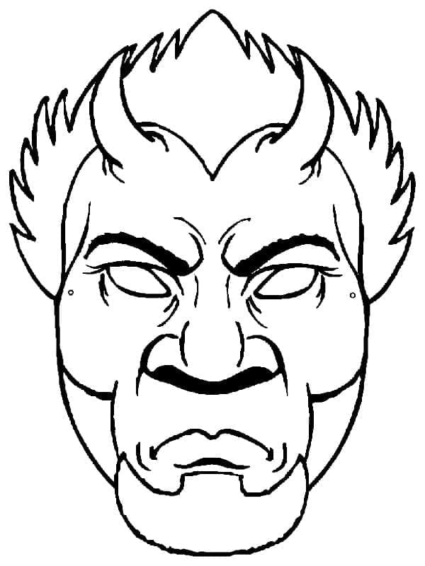 Demon Halloween Maske fargelegging