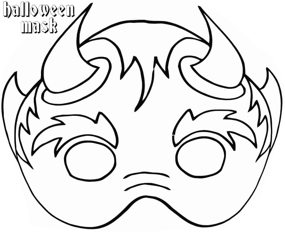 Djevel Halloween Maske fargelegging