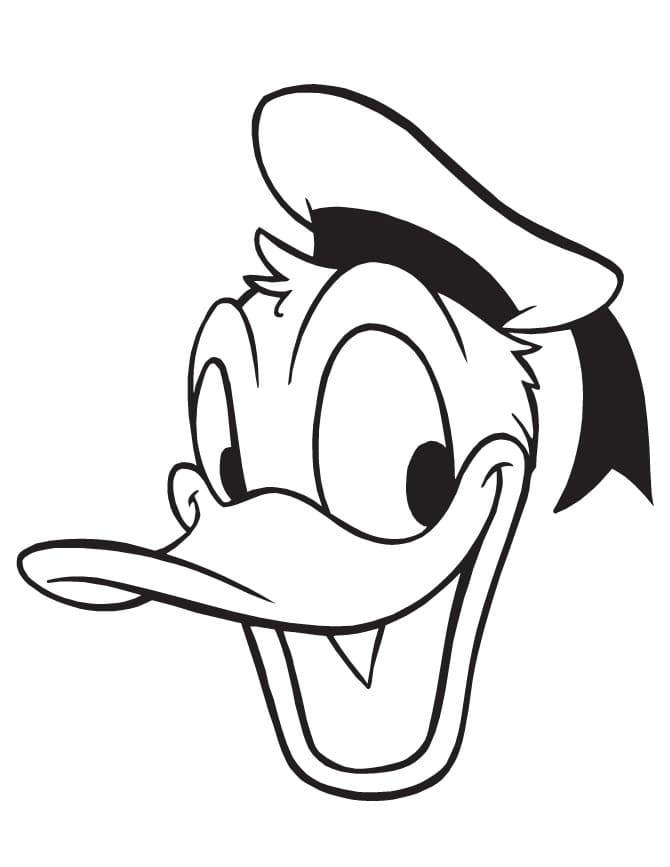 Donald Duck-ansikt fargelegging
