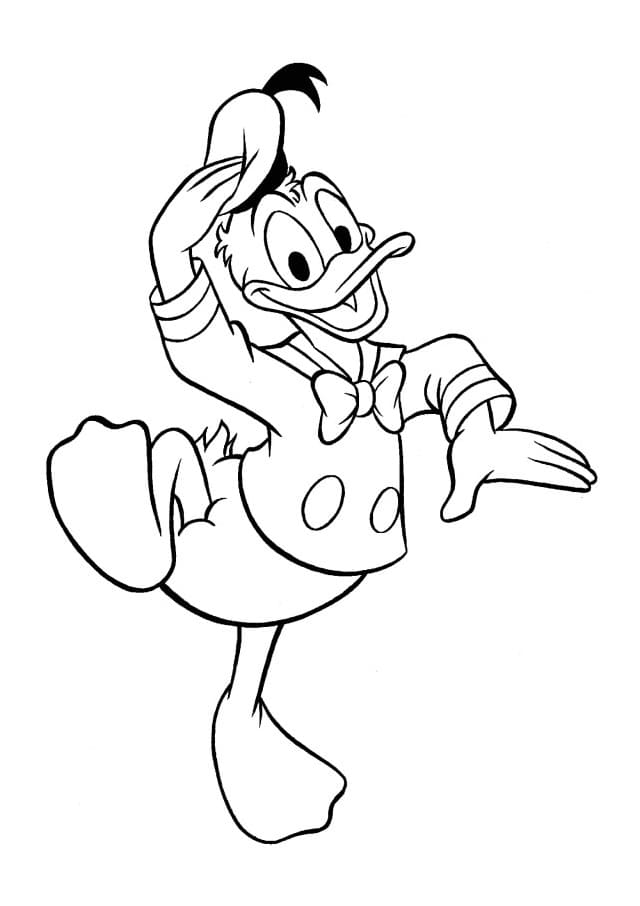 Donald Duck er Glad fargelegging