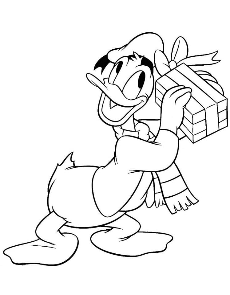 Donald Duck og Gave fargelegging