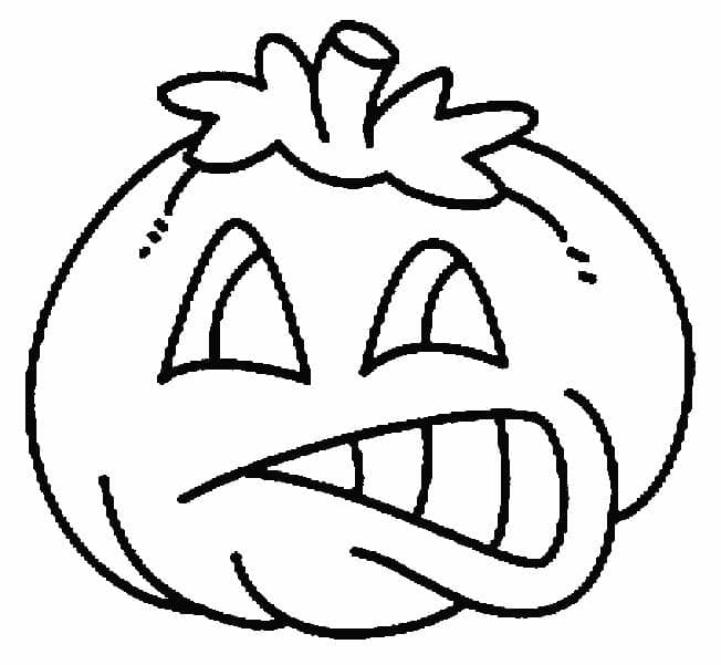 En Karikatur Halloween Gresskar fargelegging