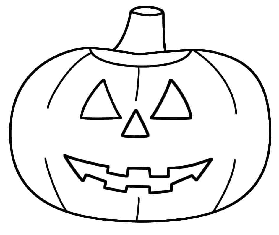 En Simpel Halloween Gresskar fargelegging
