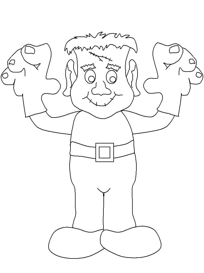 Frankenstein for 5-årige Barn fargelegging