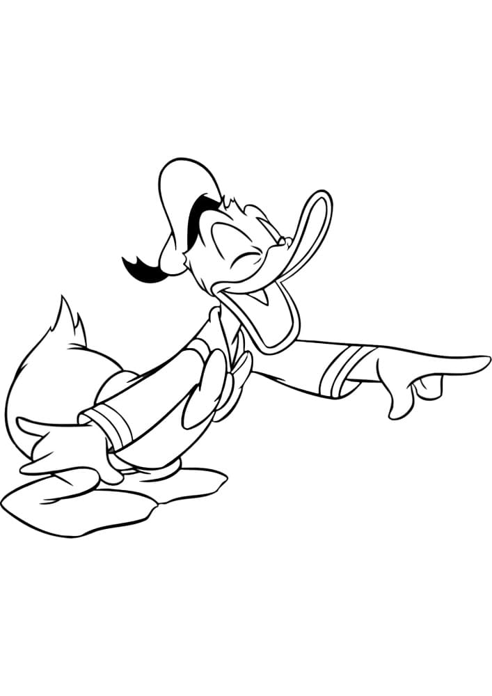 Gratis Donald Duck-tegning fargelegging