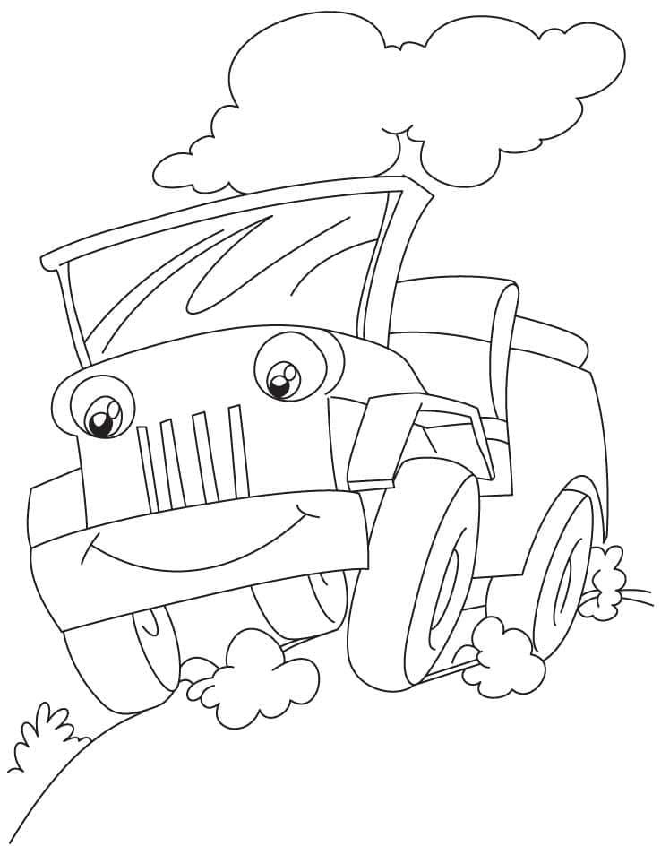 Gratis Jeep til Utskrift fargelegging