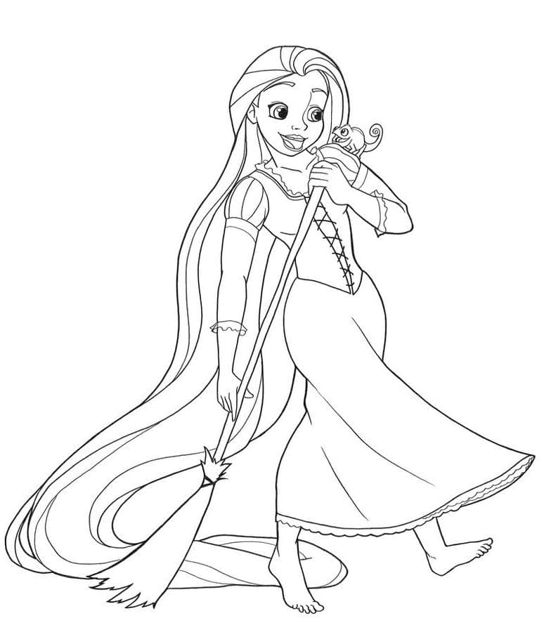 Gratis Rapunzel for barn fargelegging