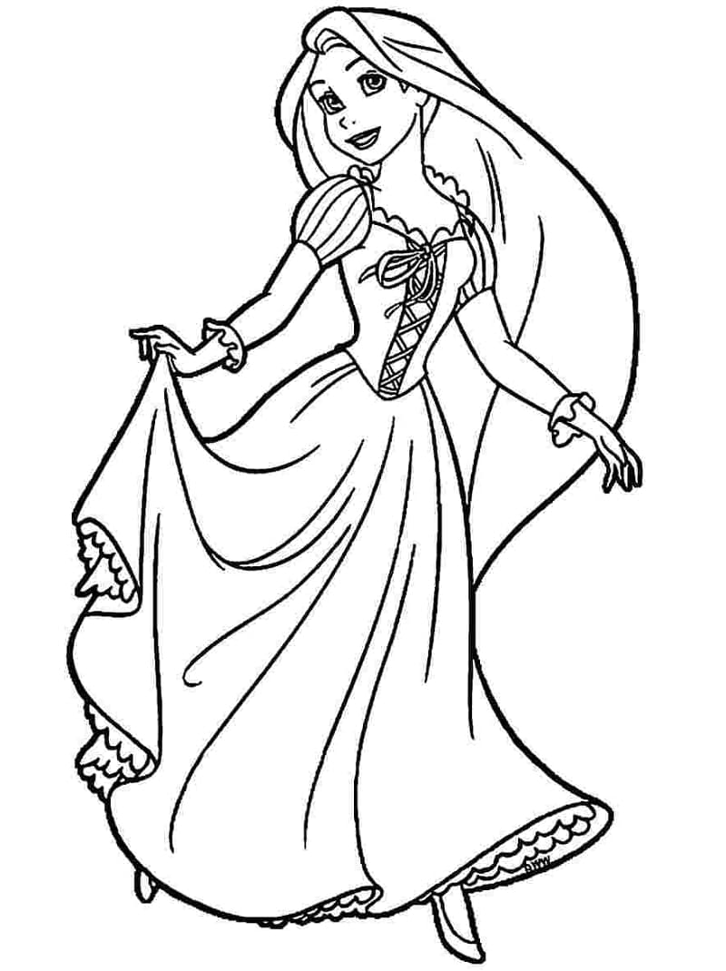 Gratis bilde Rapunzel fargelegging