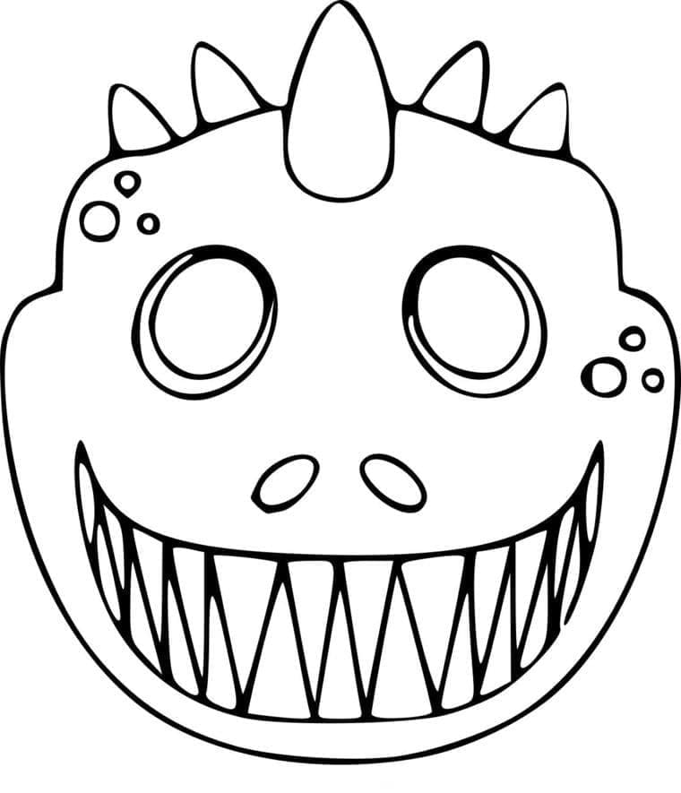 Halloween Dinosaur Maske fargelegging