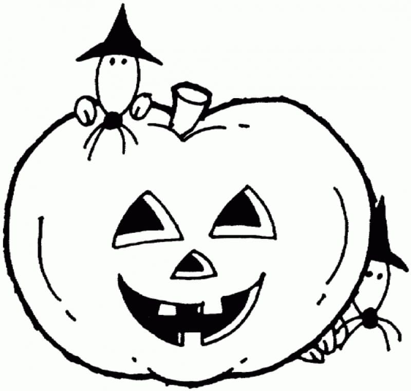 Halloween Gresskar og Mus fargelegging